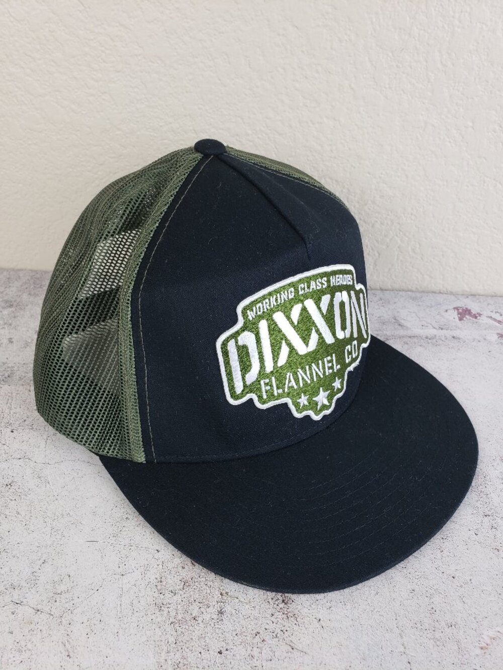 DIXXON Flannel Co Trucker Hat Snapback Cap Working Class Heroes Black Green